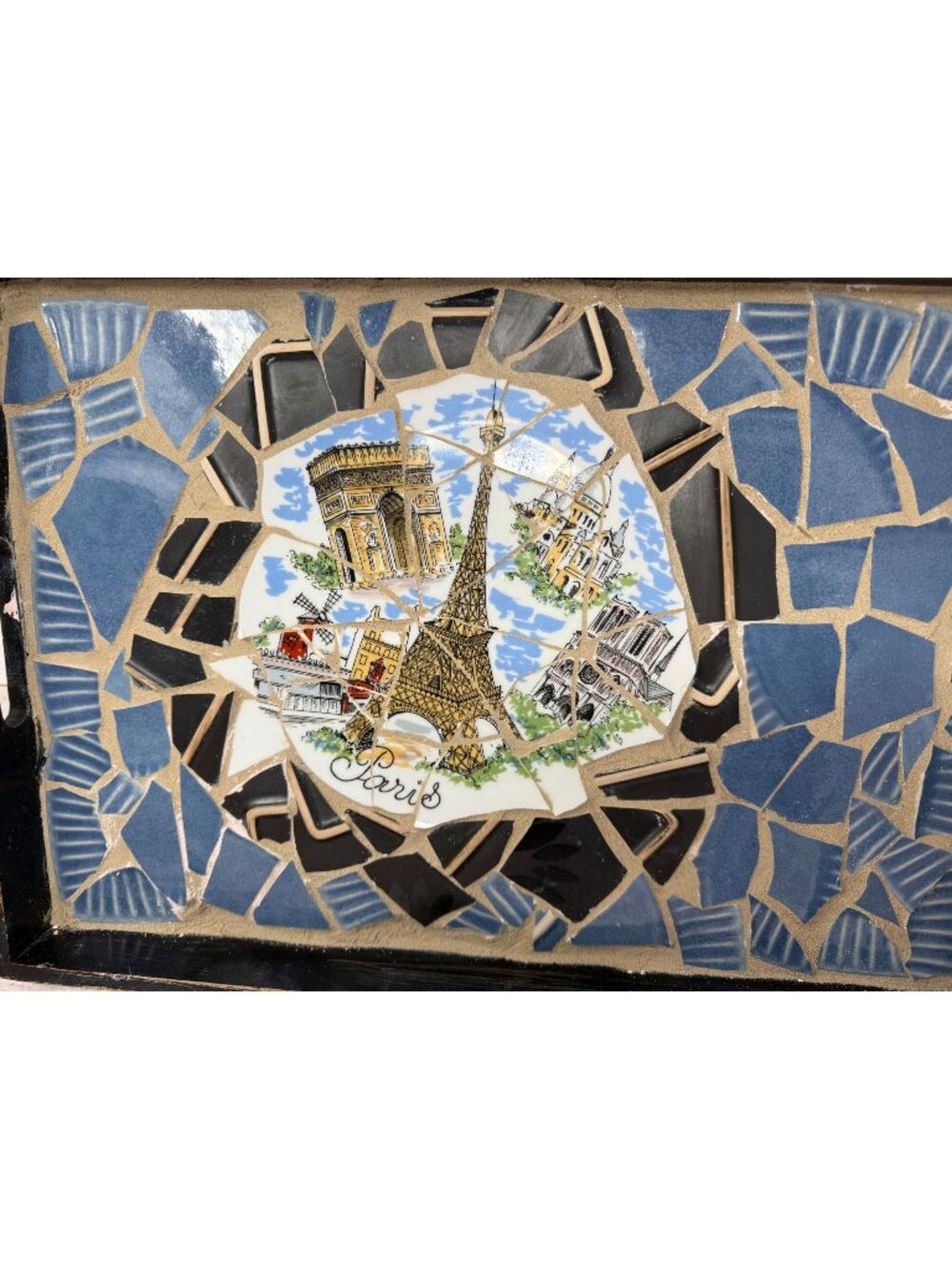 Hostess Serving Tray ~ All Things Paris France ~ Mosaic Ceramics ~